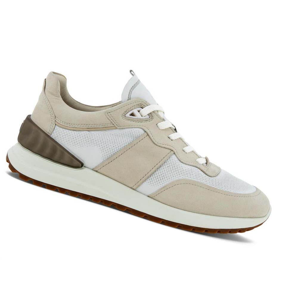 Ecco Astir Retro Joggesko Herre Beige Hvite | NO 597FDN